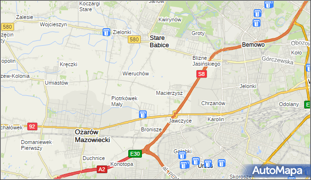 mapa Macierzysz, Macierzysz na mapie Targeo