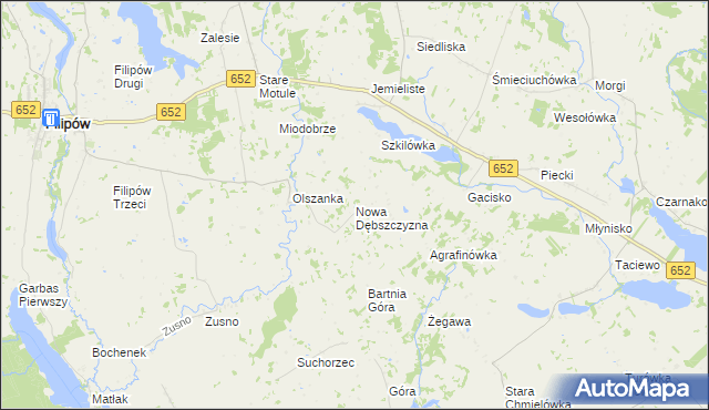 mapa Nowa Dębszczyzna, Nowa Dębszczyzna na mapie Targeo