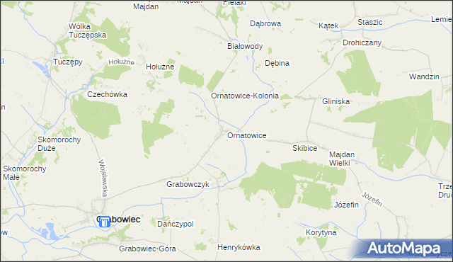 mapa Ornatowice, Ornatowice na mapie Targeo