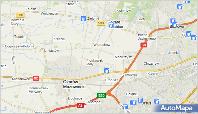 mapa Piotrkówek Duży, Piotrkówek Duży na mapie Targeo