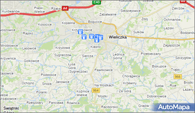 mapa Rożnowa, Rożnowa na mapie Targeo
