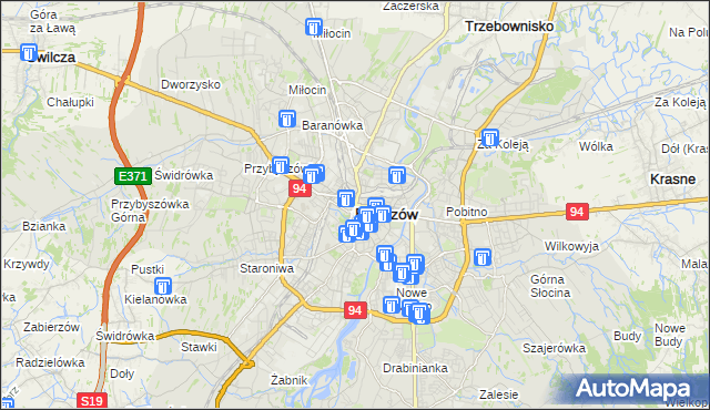mapa Rzeszów, Rzeszów na mapie Targeo