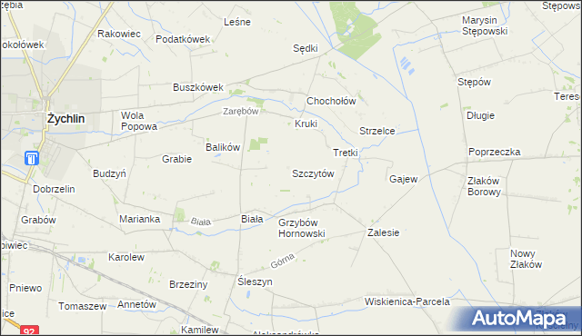 mapa Szczytów, Szczytów na mapie Targeo