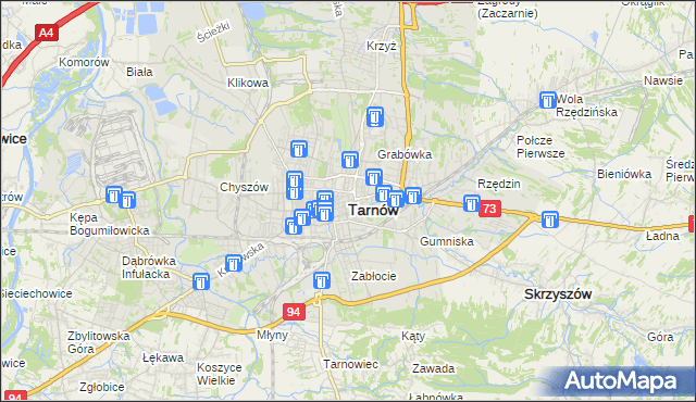 mapa Tarnów, Tarnów na mapie Targeo