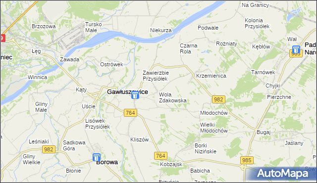 mapa Wola Zdakowska, Wola Zdakowska na mapie Targeo