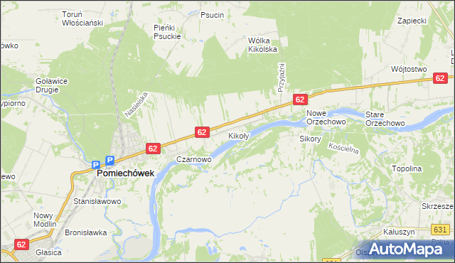 mapa Kikoły, Kikoły na mapie Targeo