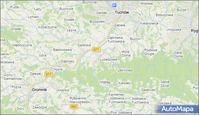 mapa Lubaszowa, Lubaszowa na mapie Targeo