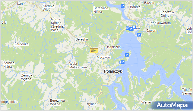 mapa Myczków, Myczków na mapie Targeo