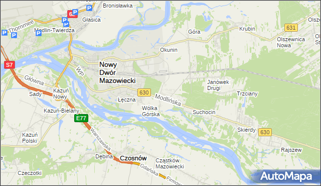mapa Boża Wola gmina Jabłonna, Boża Wola gmina Jabłonna na mapie Targeo