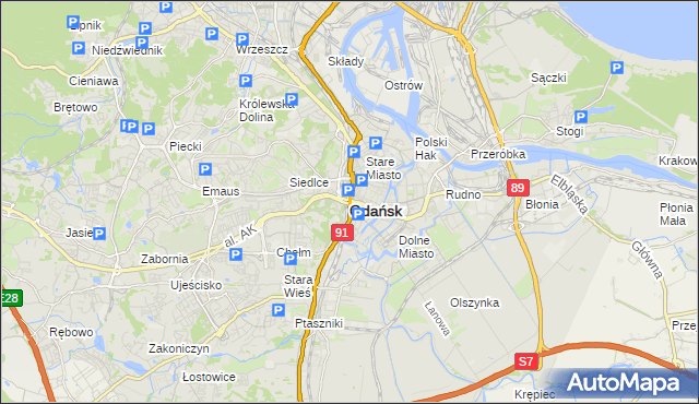 mapa Gdańska, Gdańsk na mapie Targeo