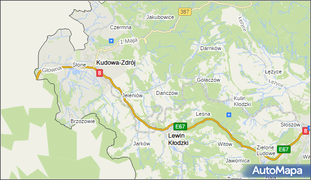 mapa Dańczów, Dańczów na mapie Targeo
