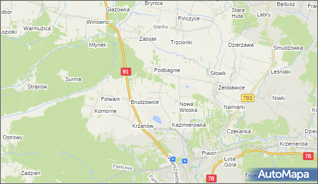 mapa Dziewki, Dziewki na mapie Targeo