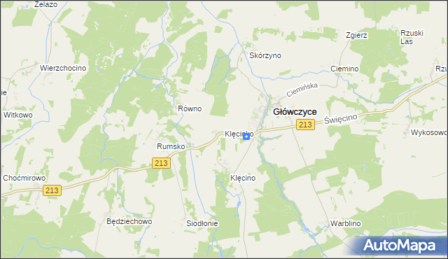 mapa Klęcinko, Klęcinko na mapie Targeo