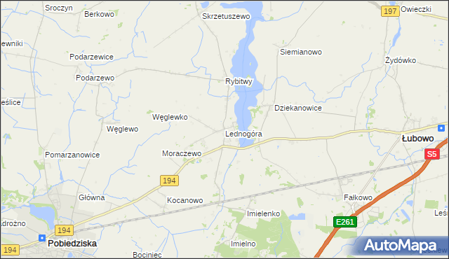 mapa Lednogóra, Lednogóra na mapie Targeo