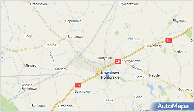 mapa Martyniec, Martyniec na mapie Targeo