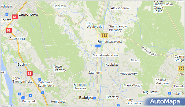 mapa Michałów-Grabina, Michałów-Grabina na mapie Targeo