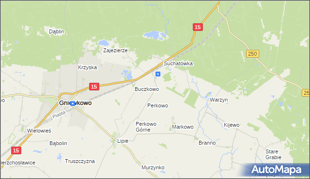 mapa Perkowo Dolne, Perkowo Dolne na mapie Targeo