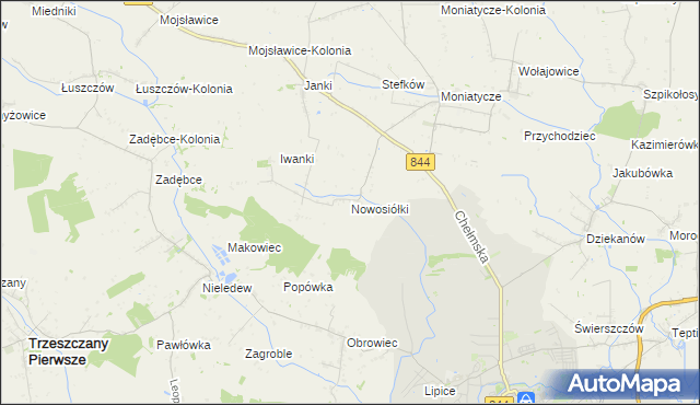 mapa Nowosiółki gmina Hrubieszów, Nowosiółki gmina Hrubieszów na mapie Targeo