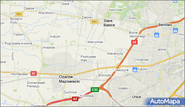 mapa Piotrkówek Duży, Piotrkówek Duży na mapie Targeo