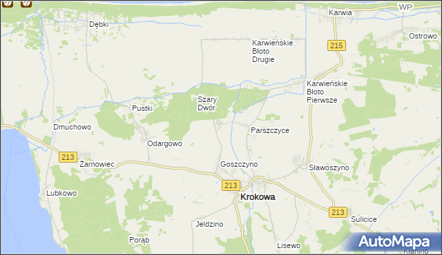 mapa Łętowice gmina Krokowa, Łętowice gmina Krokowa na mapie Targeo