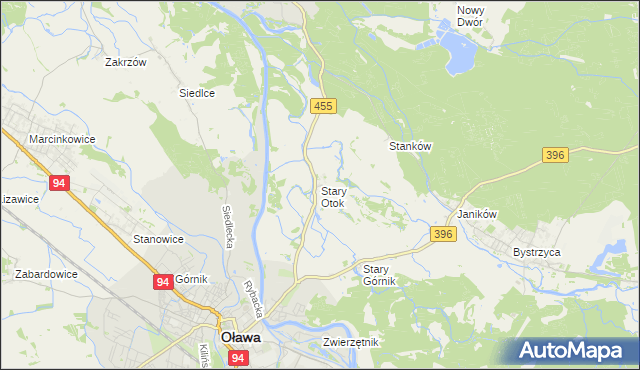 mapa Stary Otok, Stary Otok na mapie Targeo