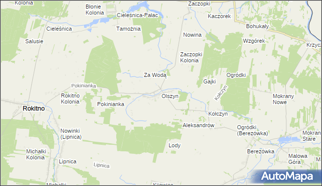 mapa Olszyn, Olszyn na mapie Targeo