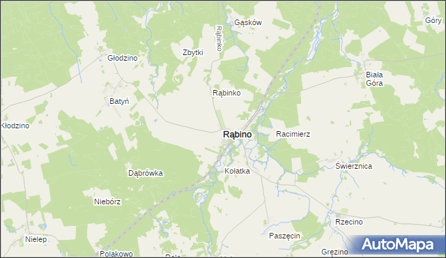 mapa Rąbino, Rąbino na mapie Targeo
