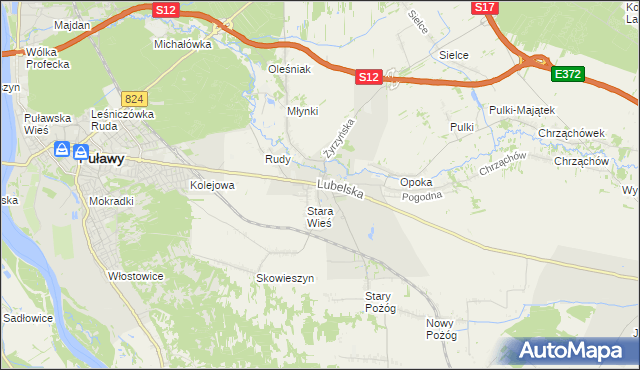 mapa Końskowola, Końskowola na mapie Targeo