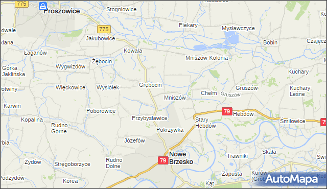 mapa Mniszów, Mniszów na mapie Targeo