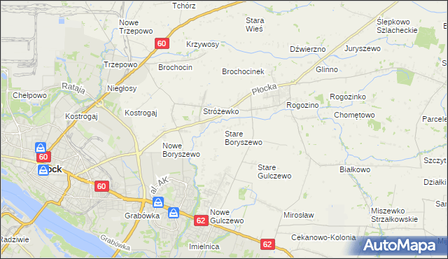 mapa Stare Boryszewo, Stare Boryszewo na mapie Targeo
