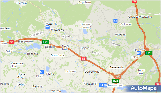 mapa Bojano, Bojano na mapie Targeo