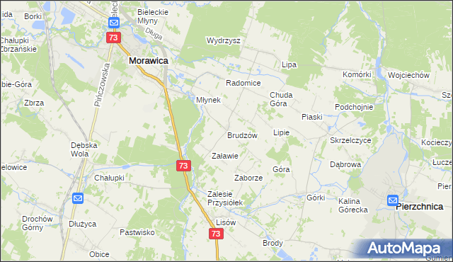 mapa Brudzów, Brudzów na mapie Targeo