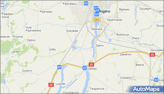 mapa Chabsko, Chabsko na mapie Targeo