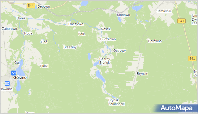 mapa Czarny Bryńsk, Czarny Bryńsk na mapie Targeo