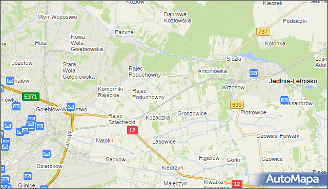 mapa Dawidów gmina Jedlnia-Letnisko, Dawidów gmina Jedlnia-Letnisko na mapie Targeo