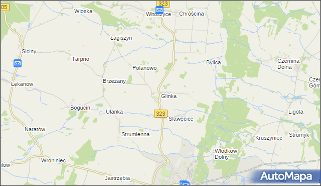 mapa Glinka gmina Góra, Glinka gmina Góra na mapie Targeo