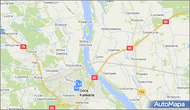 mapa Glinki gmina Karczew, Glinki gmina Karczew na mapie Targeo