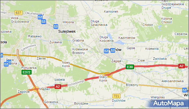 mapa Hipolitów gmina Halinów, Hipolitów gmina Halinów na mapie Targeo
