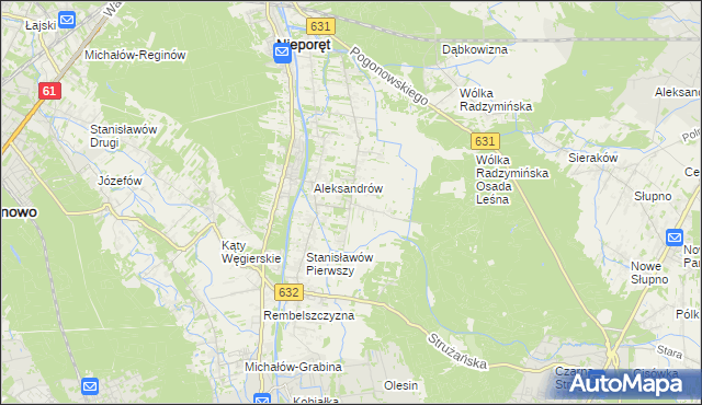 mapa Izabelin gmina Nieporęt, Izabelin gmina Nieporęt na mapie Targeo