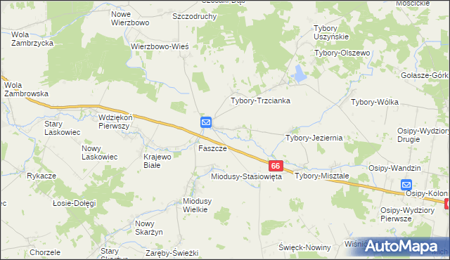 mapa Jabłonka-Świerczewo, Jabłonka-Świerczewo na mapie Targeo