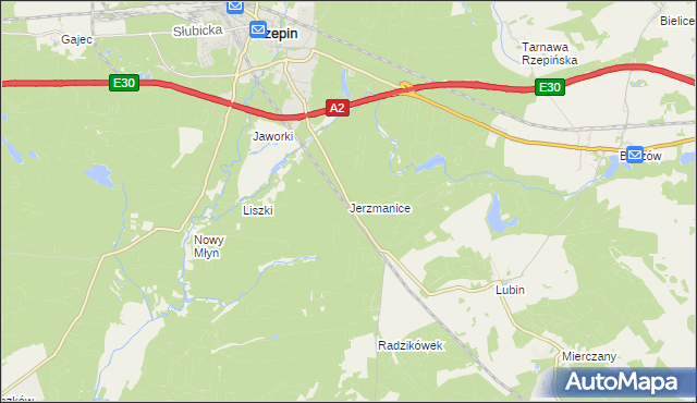 mapa Jerzmanice, Jerzmanice na mapie Targeo