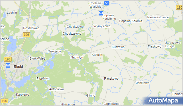 mapa Kakulin, Kakulin na mapie Targeo