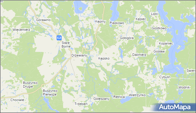 mapa Kępsko gmina Bobolice, Kępsko gmina Bobolice na mapie Targeo