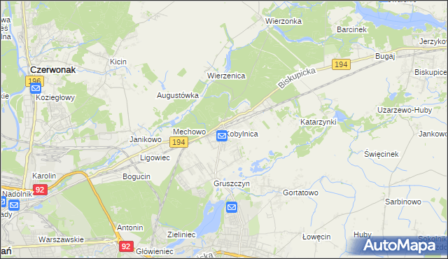 mapa Kobylnica gmina Swarzędz, Kobylnica gmina Swarzędz na mapie Targeo