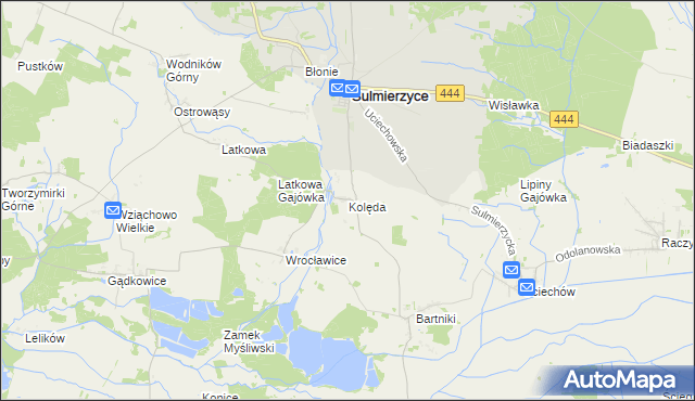 mapa Kolęda, Kolęda na mapie Targeo
