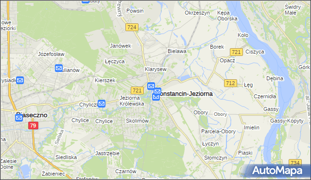 mapa Konstancin-Jeziorna, Konstancin-Jeziorna na mapie Targeo