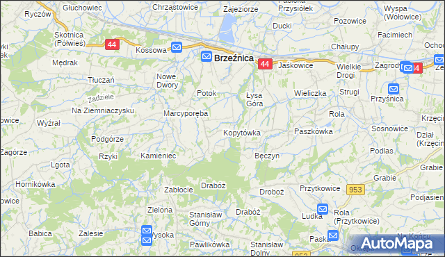 mapa Kopytówka, Kopytówka na mapie Targeo