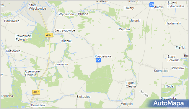 mapa Kościeliska, Kościeliska na mapie Targeo