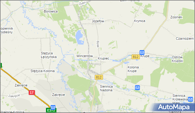 mapa Krupiec, Krupiec na mapie Targeo