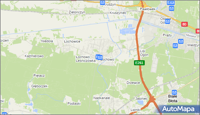 mapa Łochowo, Łochowo na mapie Targeo